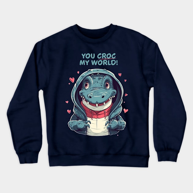 You Croc My World! Crewneck Sweatshirt by Vaelerys